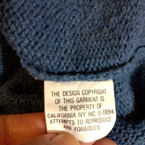 Ivy Womens Silk Blend Beaded Knit Vest Size Small Blue Southwest Button-up VTG - Picture 6 of 6